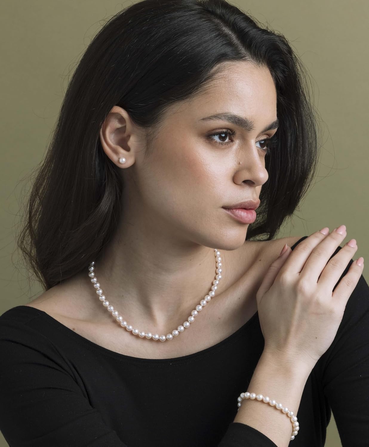 THE PEARL SOURCE Akoya Pearl Earrings for Women