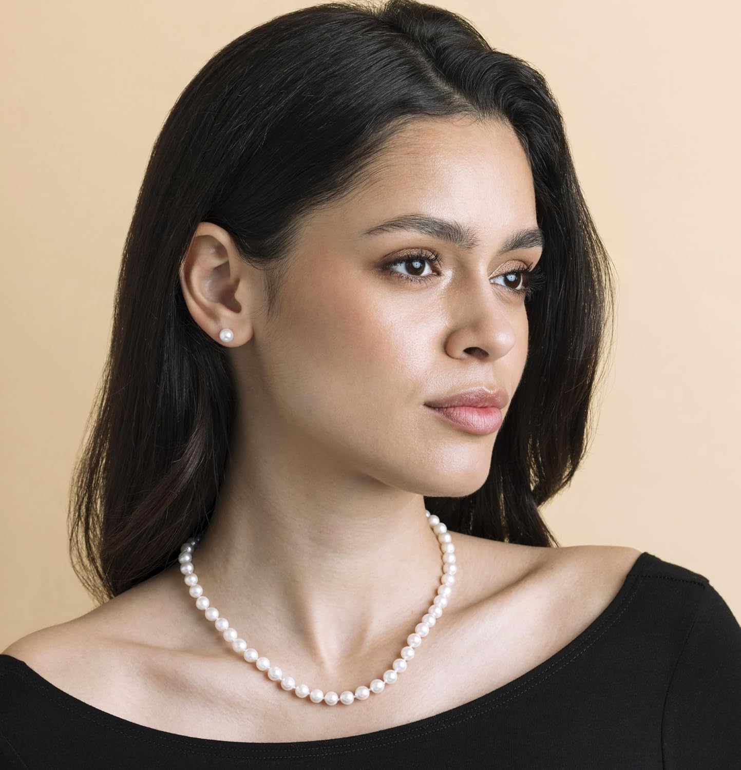 The Pearl Source Japanese Akoya Pearl Jewelry Set for Women